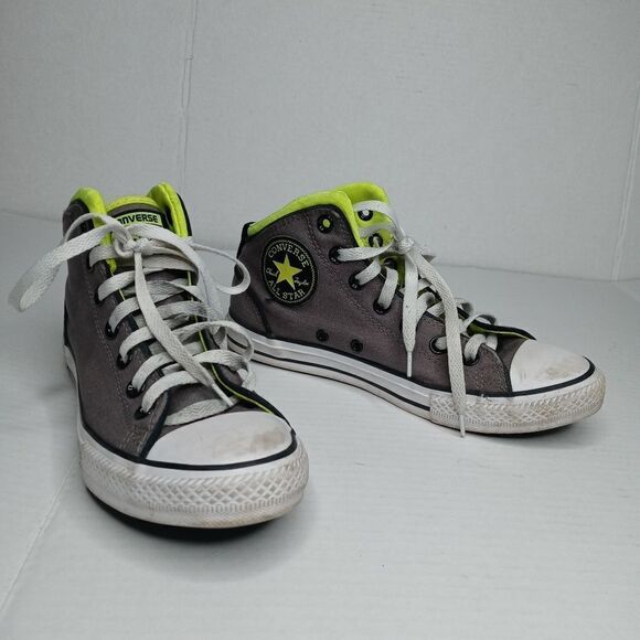 Converse high top gray sneakers size 5 - Picture 3 of 9